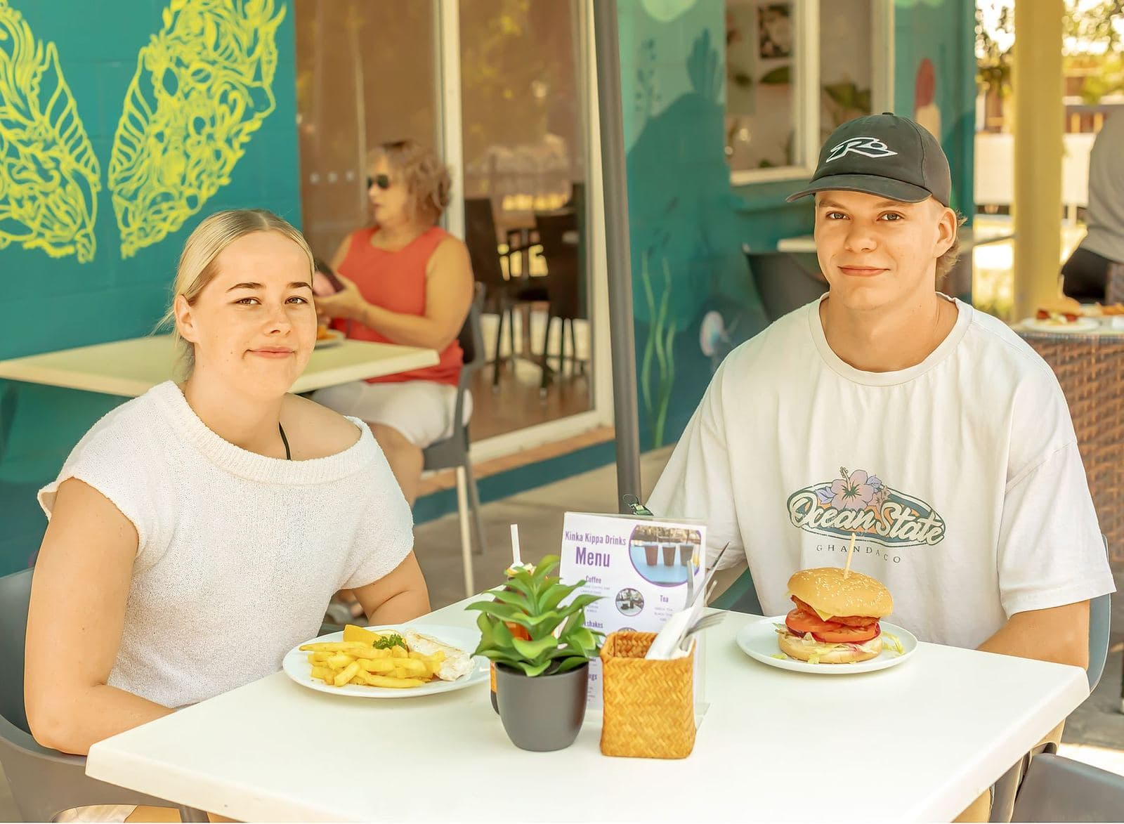 Happy customers enjoying their meals at Kinka Kippa